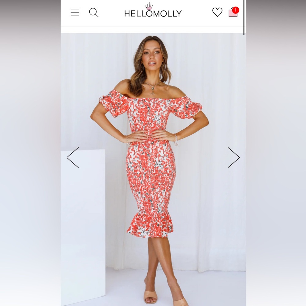 Hello Molly Haven View Midi Orange Dress